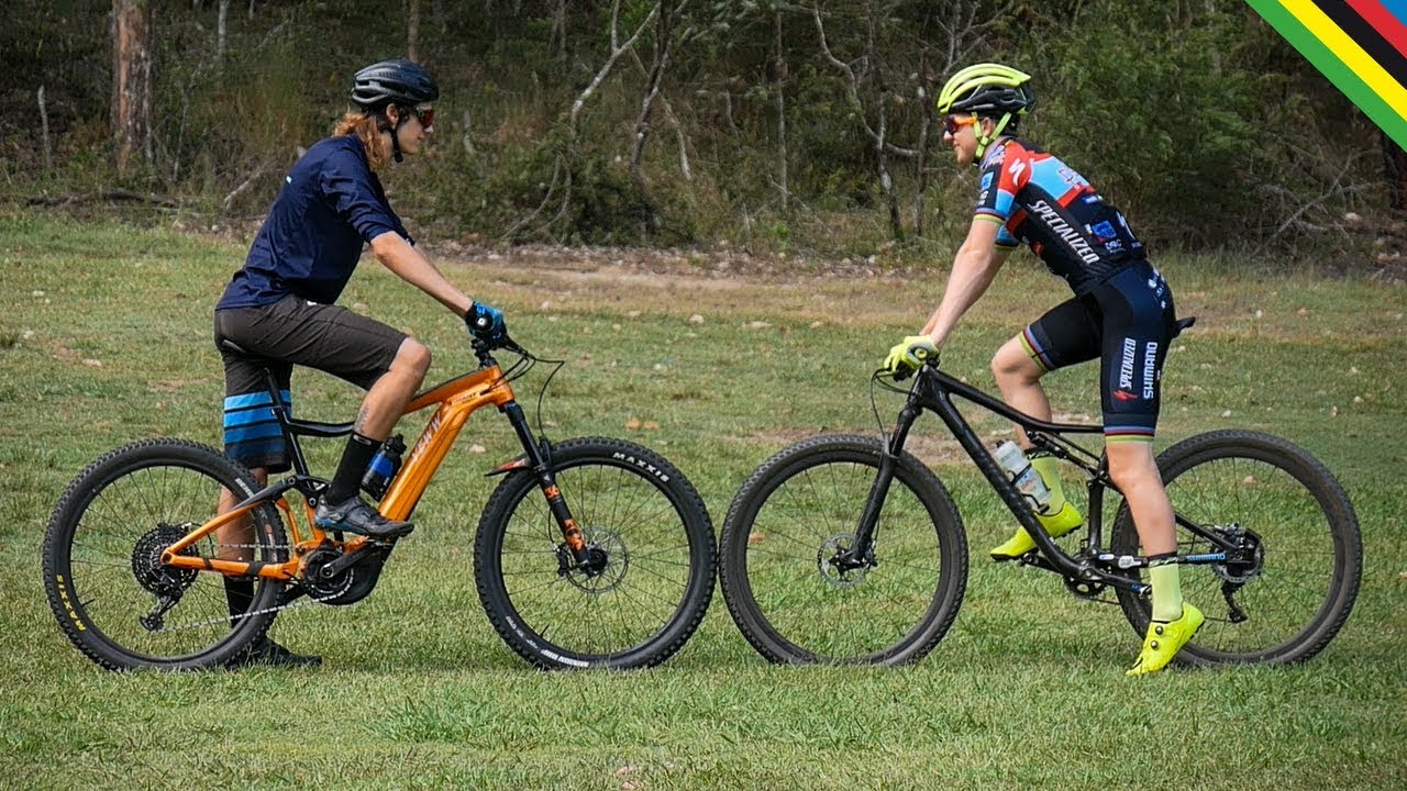 EBIKE AMATEUR vs BICI NORMAL CAMPEON DEL MUNDO XC ¿QUIEN ES MAS RAPIDO?