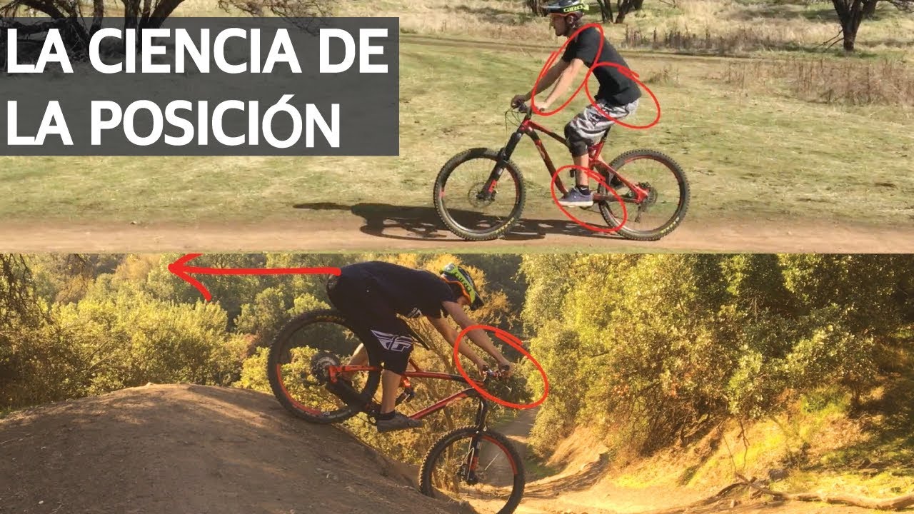 POSICION DE BAJADA SUBIDA Y FRENADO SOBRE LA MTB