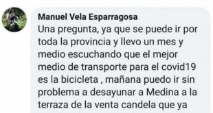 SE HACE VIRAL LA RESPUESTA DE LA POLICÍA SOBRE LOS DESPLAZAMIENTOS EN BICI PARA IR A DESAYUNAR