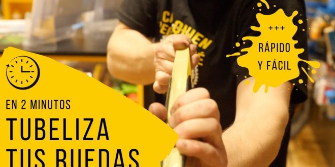 Tubelizar las ruedas de la bici en tan solo 2 minutos